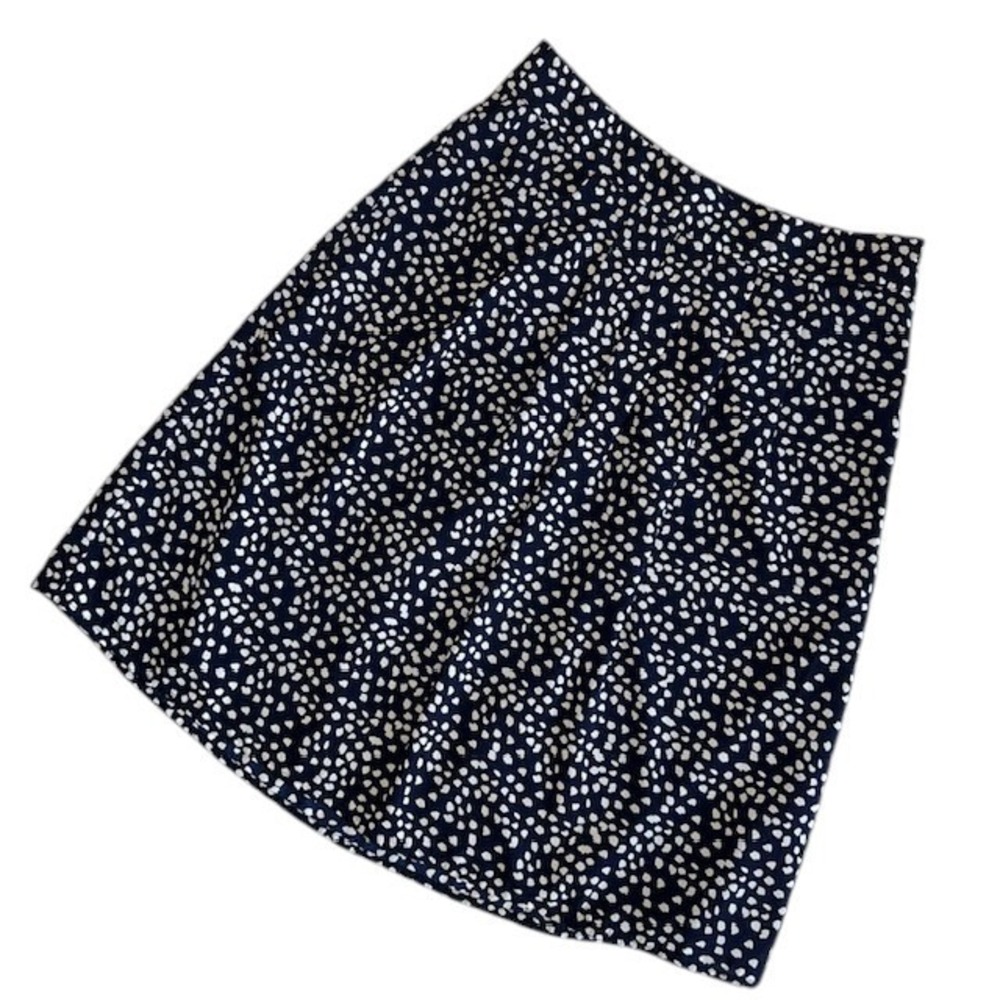 Banana Republic‎ Speckled A-Line Skirt Navy Blue & White Print Versatile Size 2